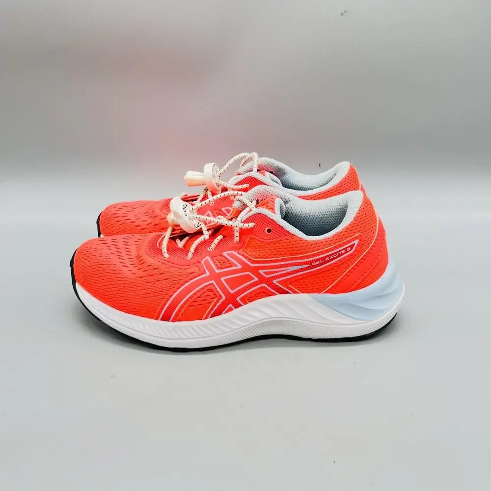 ASICS Shoes Girls 1 Red Mesh Gel-Excite 8 Running Athletic Casual Sneakers